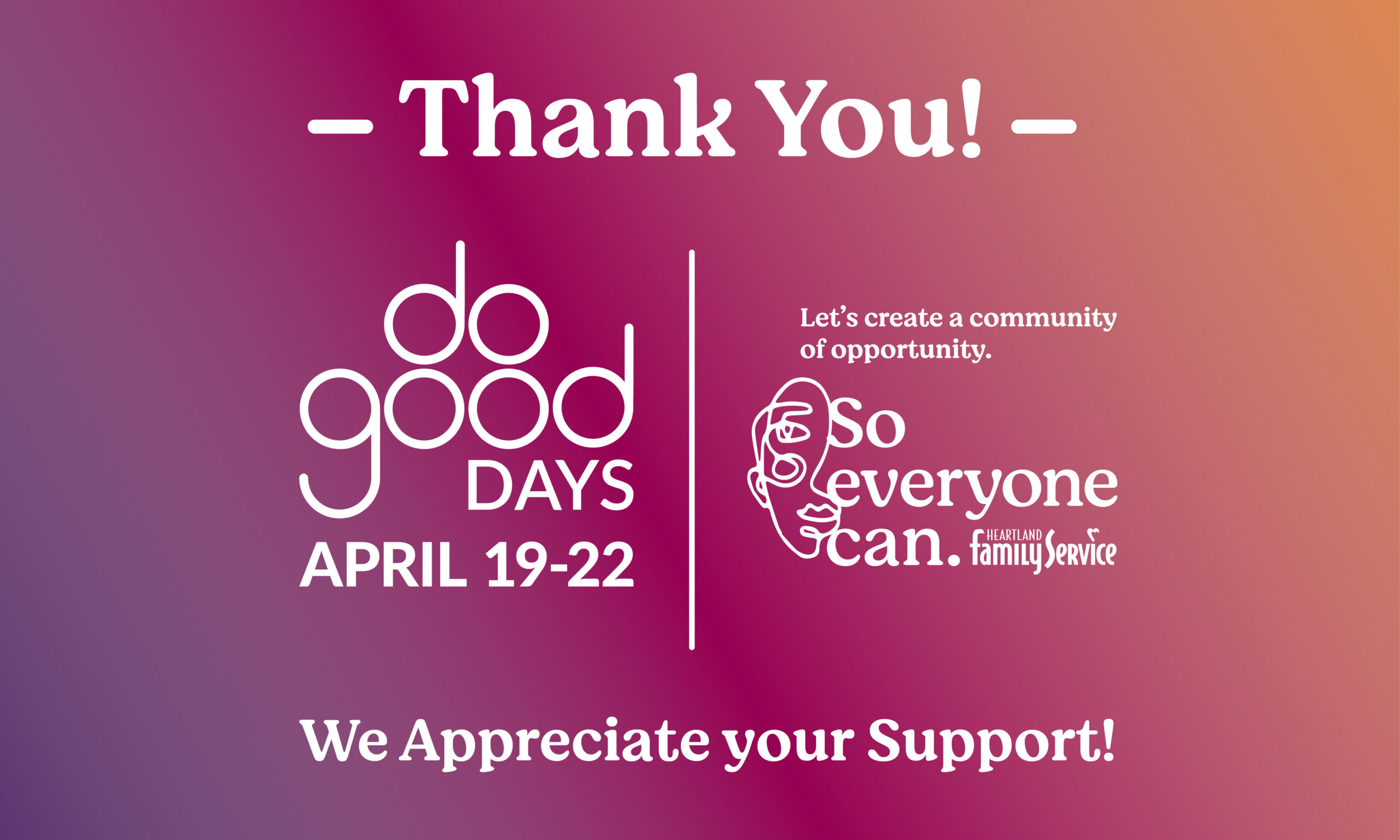 Do Good Days Thank you Graphic