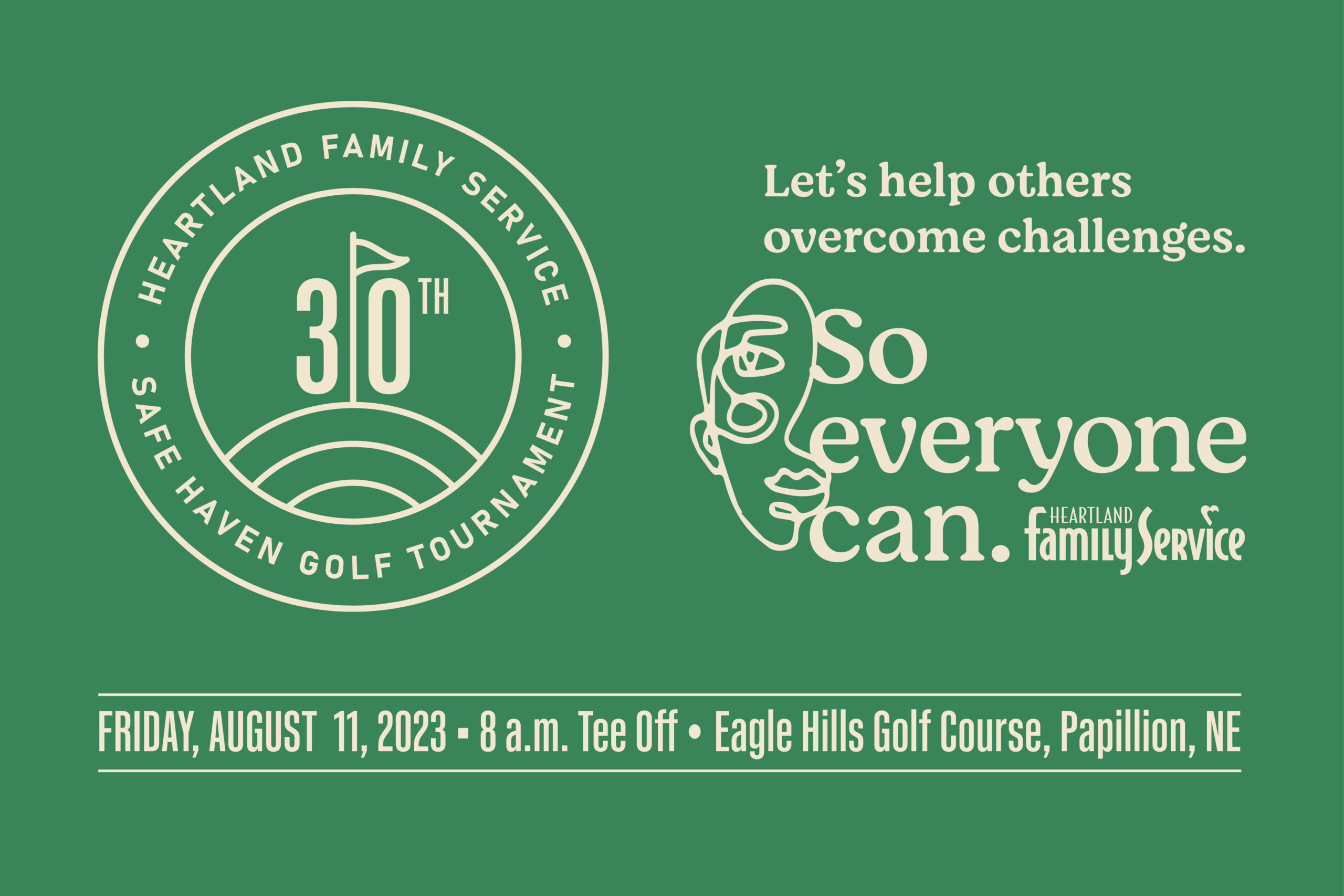 Heartland Family Service Safe Haven Golf Tournament Event Graphic